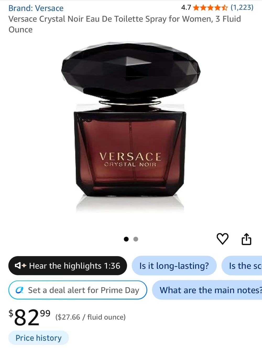 Versace Crystal Noir Perfume